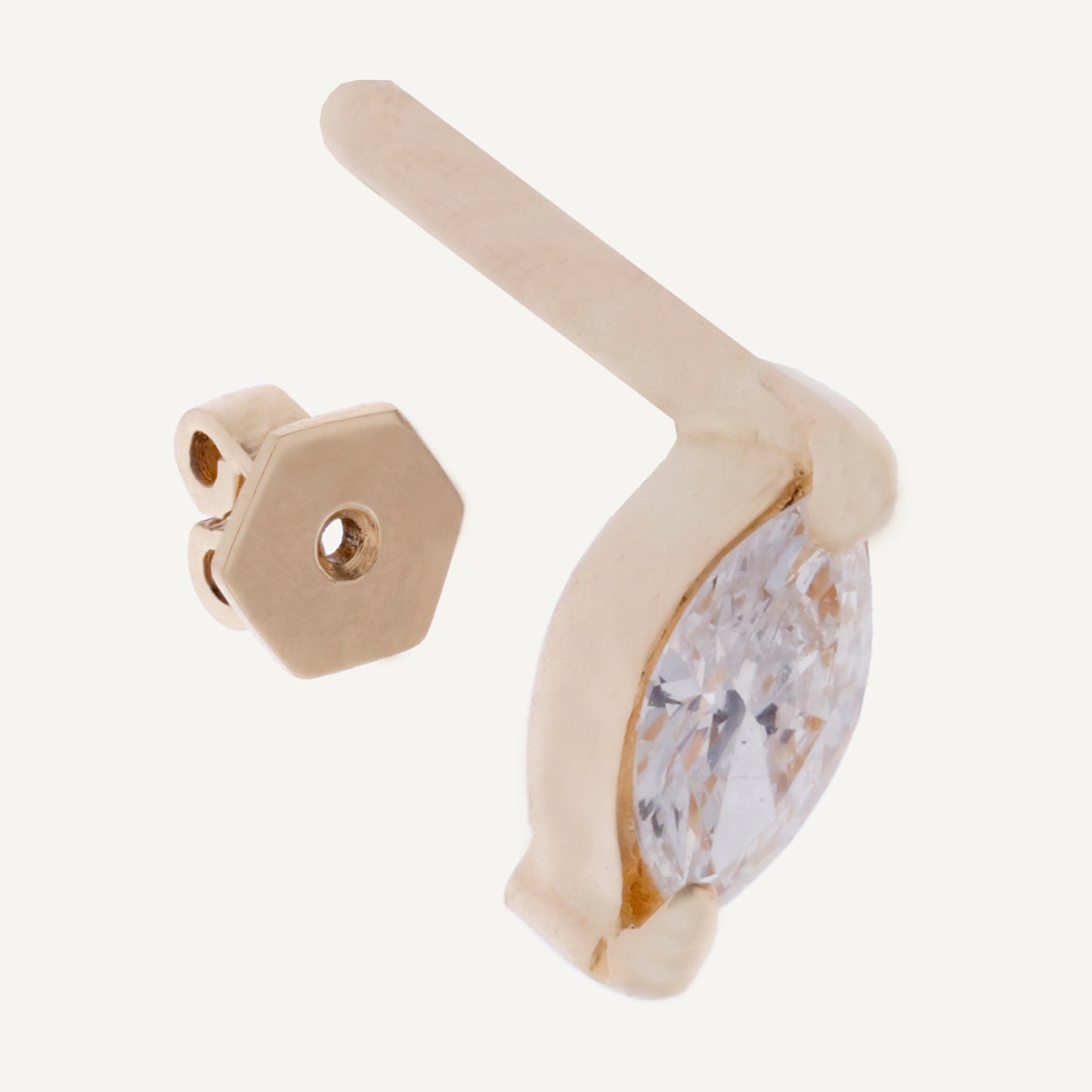 STUD MINI MARQUISE ORO 18K