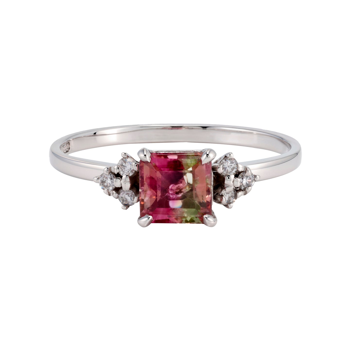 ANILLO TURMALINA Y DIAMANTES