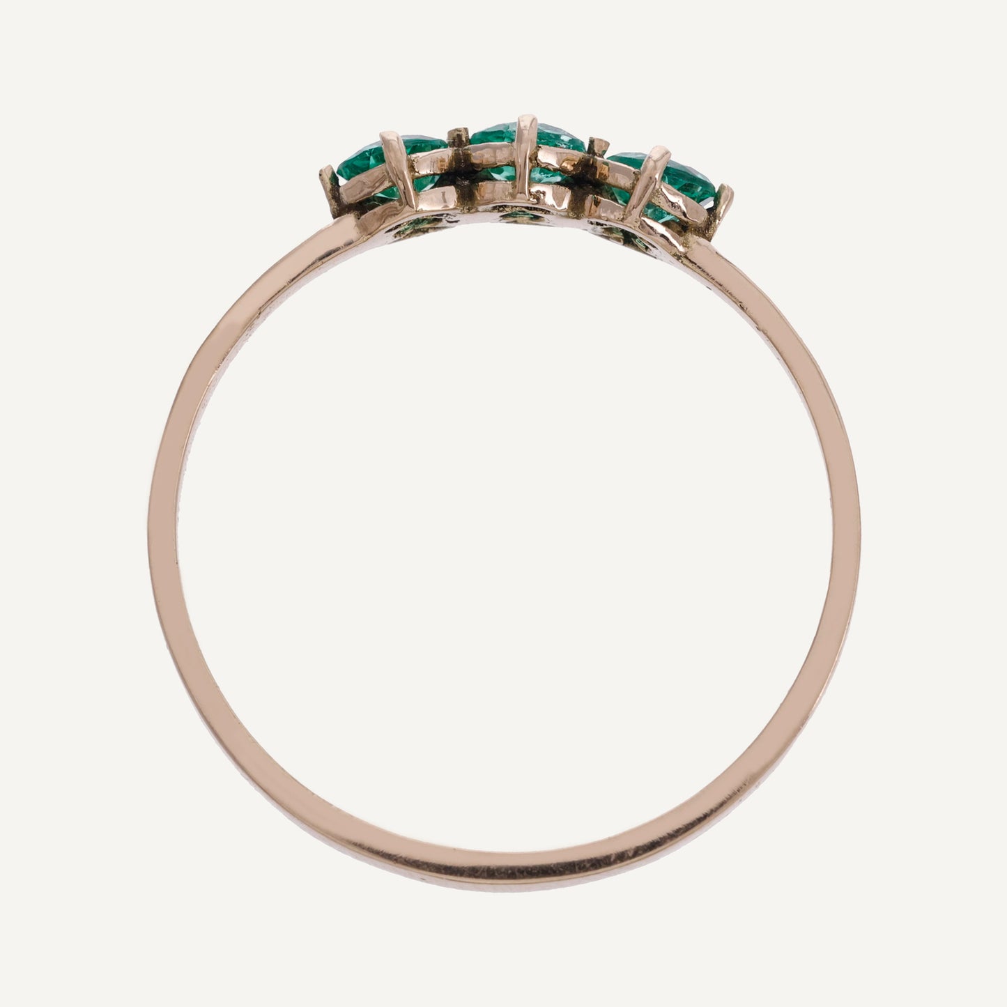 ANILLO TRÍO ESMERALDAS