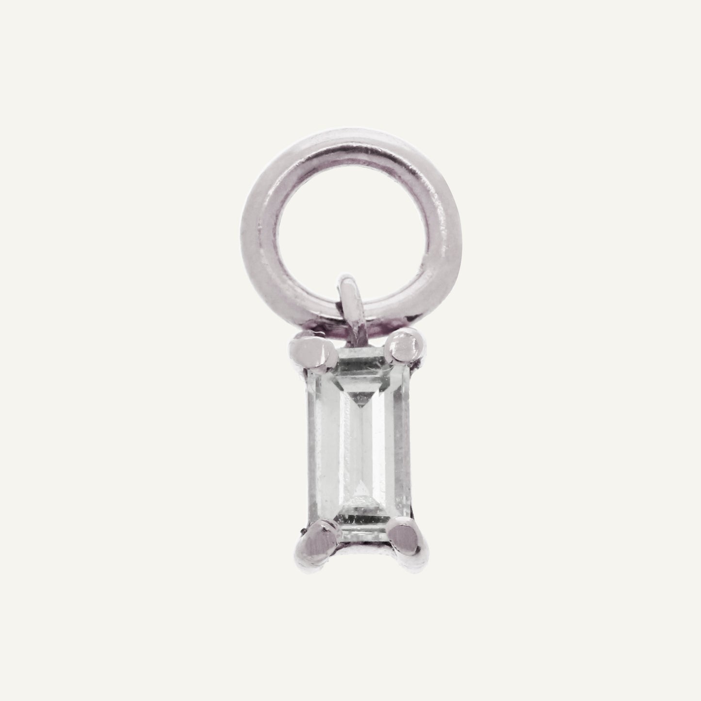 CHARM DIAMANTE BAGUETTE ORO 18K