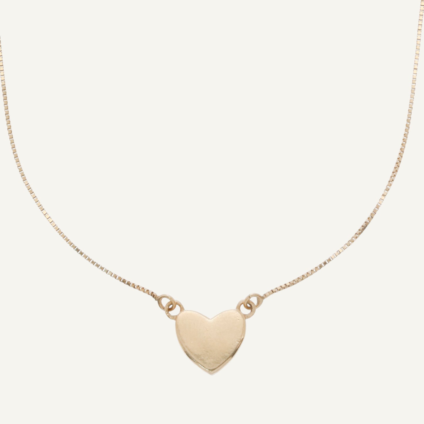 CADENA CORAZÓN PLANO ORO 18K