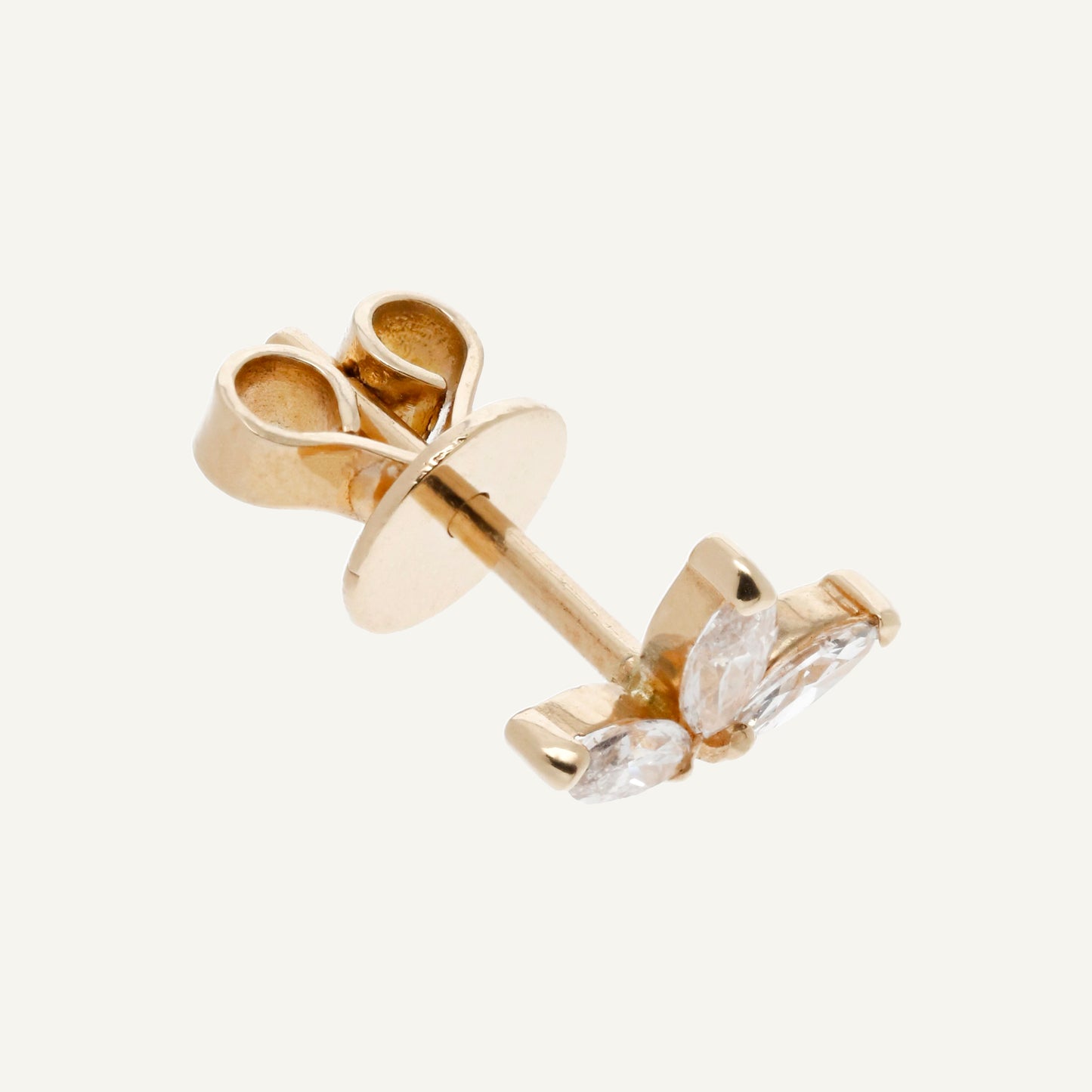 ARETE FLOR DE LOTO ORO 18K