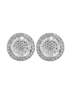 PAR DE ARETES SUPER HALO DIAMANTES