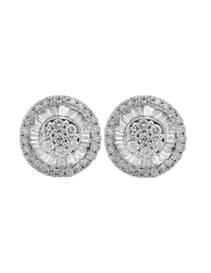 PAR DE ARETES SUPER HALO DIAMANTES