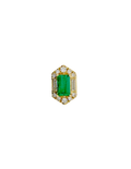 DIJE ESMERALDA RECTANGULAR HALO DIAMANTES