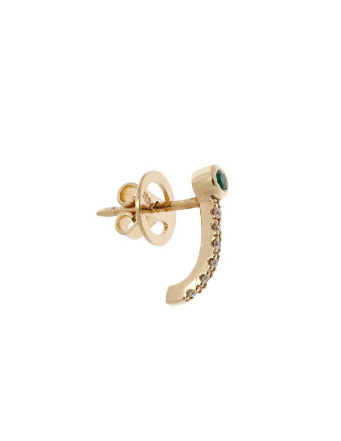 SEMIHOOP ESMERALDA Y DIAMANTES