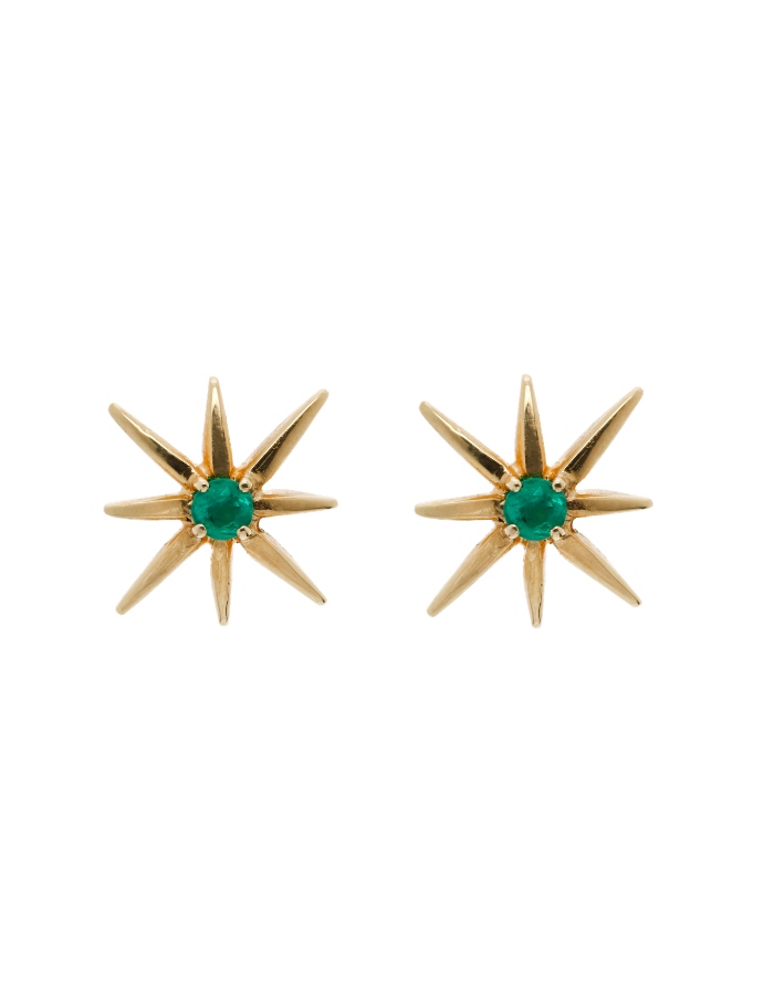 PAR DE ESTRELLAS CON ESMERALDA CENTRAL
