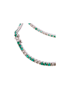 PULSERA TENNIS ESMERALDAS Y DIAMANTES