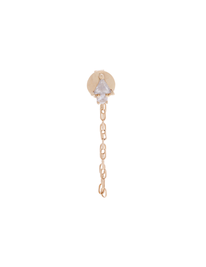 STUD DIAMANTE CON CADENA