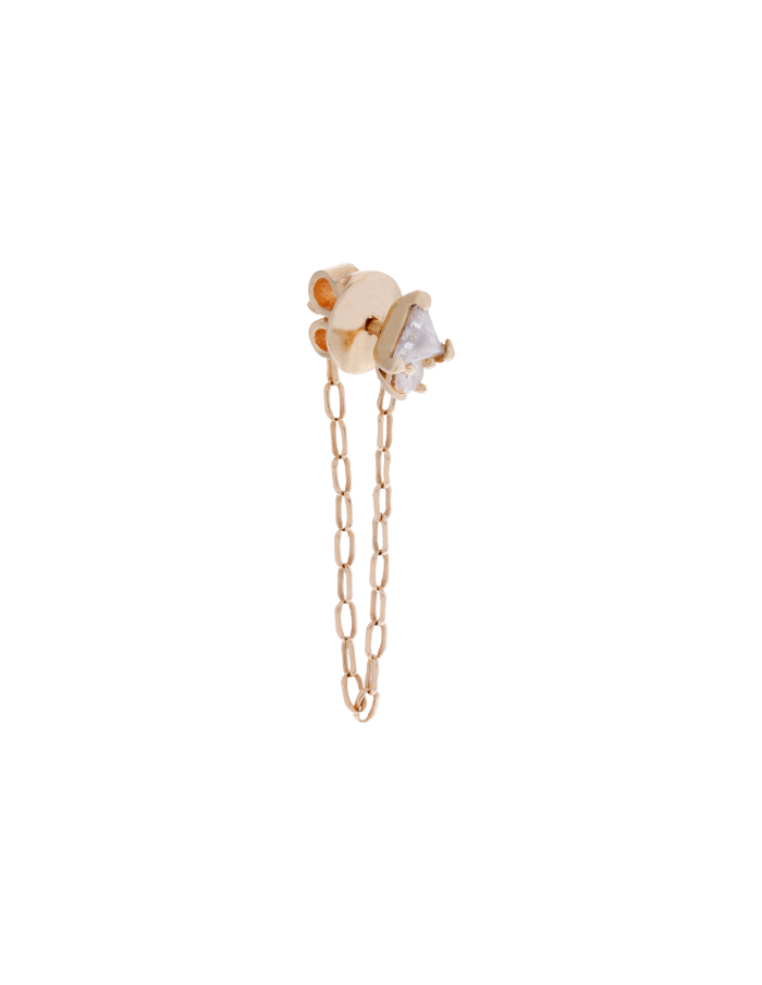 STUD DIAMANTE CON CADENA