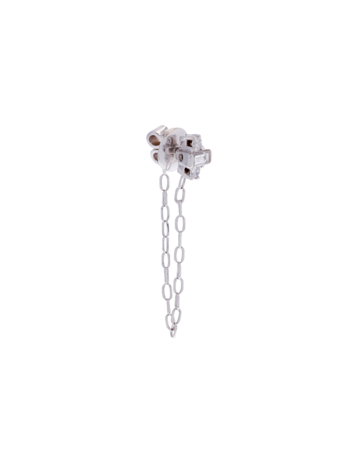 STUD DIAMANTE CON CADENA