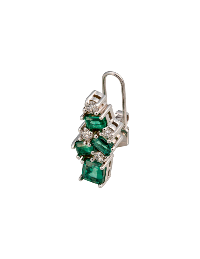 CRAWLER ESMERALDAS BAGUETTE Y DIAMANTES
