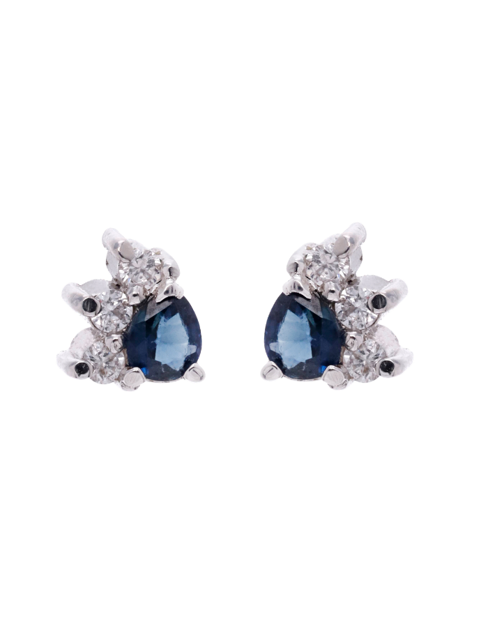 ZAFIRO GOTA CON DIAMANTES