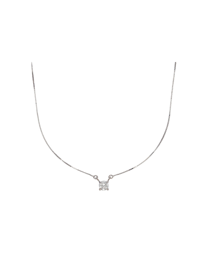 CADENA VENECIANA DIJE SOLITARIO DIAMANTE