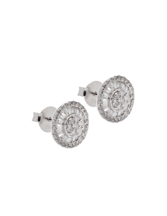 PAR DE ARETES SUPER HALO DIAMANTES