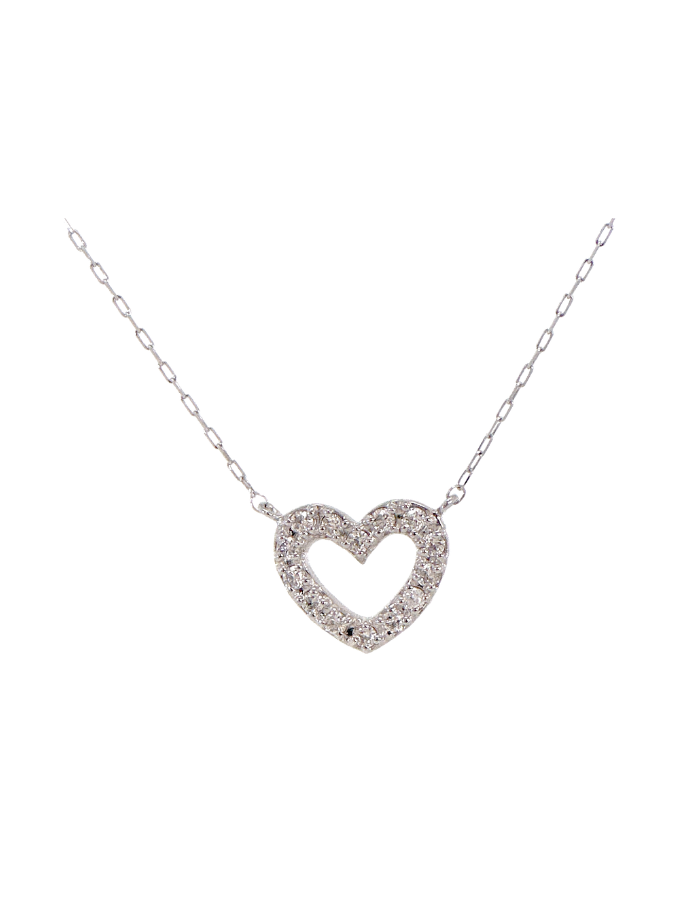 CADENA DIJE CORAZóN DIAMANTES