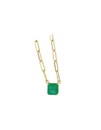 CADENA PAPER CLIP ESMERALDA CUADRADA