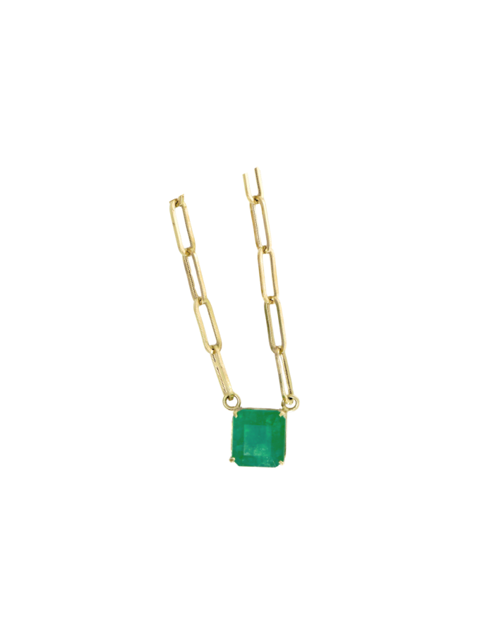 CADENA PAPER CLIP ESMERALDA CUADRADA