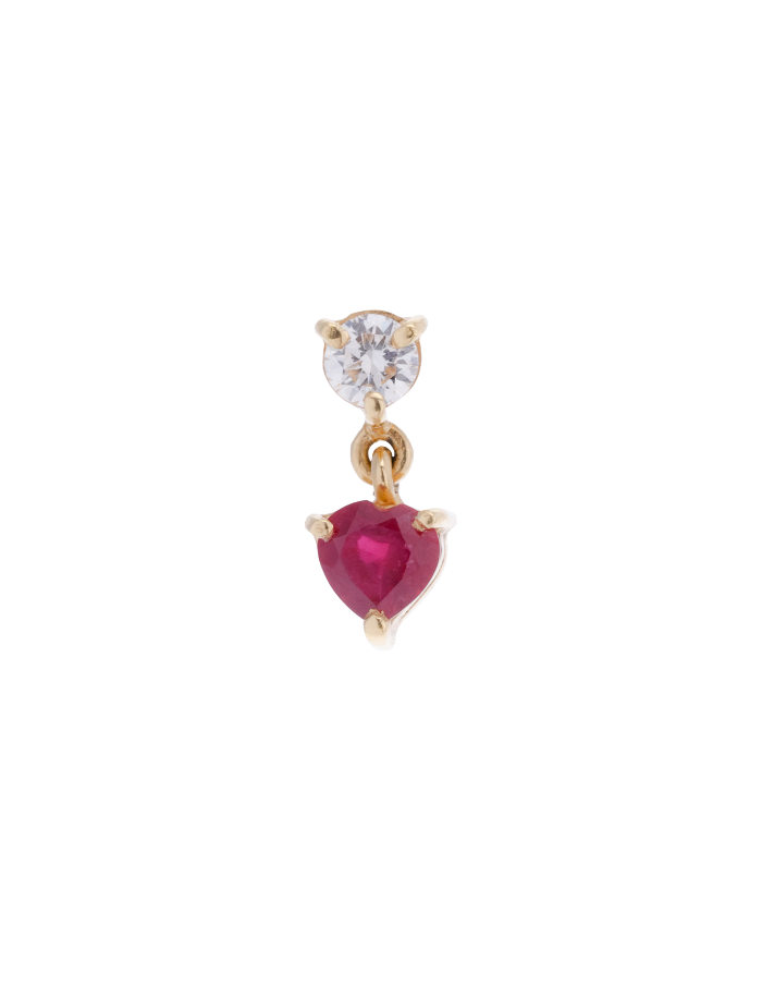 DIAMANTE CON CORAZóN RUBí