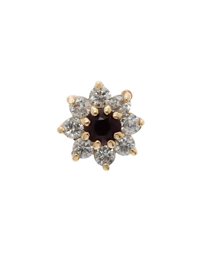 FLOR RUBí Y DIAMANTES