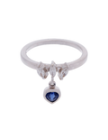ANILLO DIAMANTES MARQUISSE CON CORAZÓN ZAFIRO