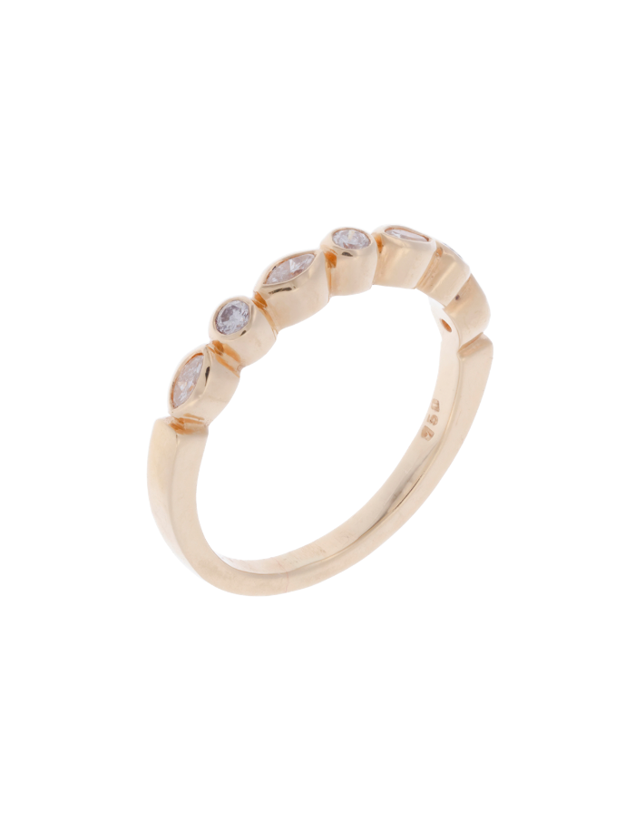 ANILLO DIAMANTES MARQUISSE Y REDONDOS