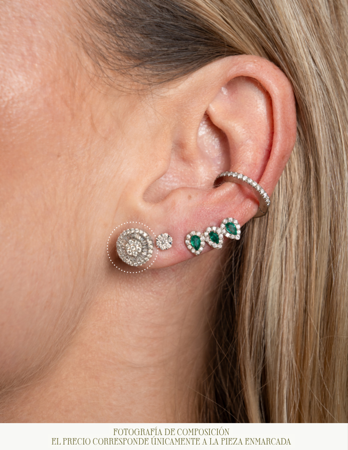 PAR DE ARETES SUPER HALO DIAMANTES