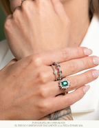 ANILLO HEXáGONOS DIAMANTES