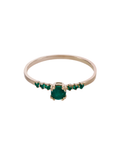 ANILLO ESMERALDA SOLITARIO Y ESMERALDAS MINI