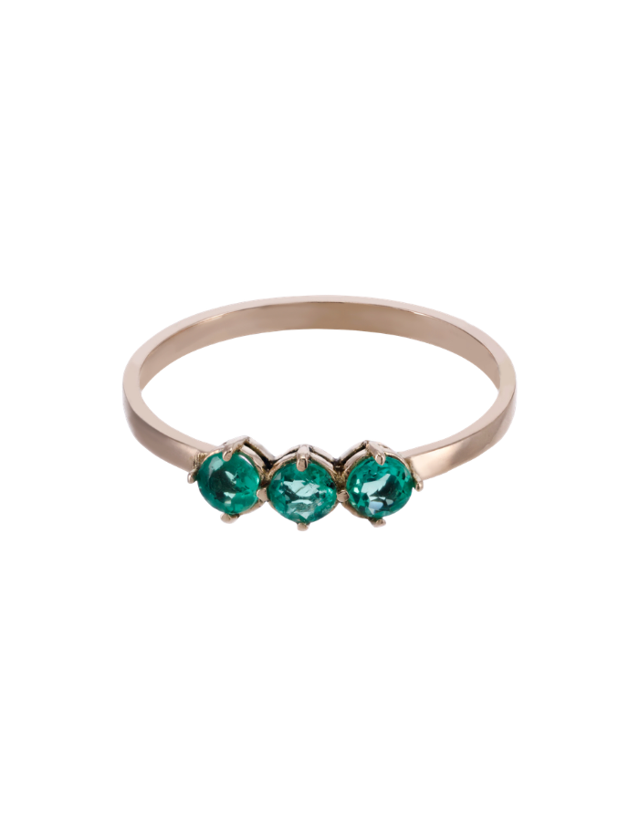 ANILLO TRÍO ESMERALDAS