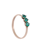 ANILLO TRÍO ESMERALDAS