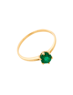 ANILLO ESMERALDA SOLITARIO 6 UÑAS