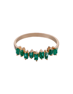 ANILLO BAGUETTES ESMERALDAS ESCALONADO