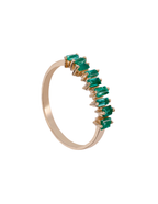 ANILLO BAGUETTES ESMERALDAS ESCALONADO