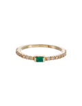 ANILLO ESMERALDA CUADRADA CON DIAMANTES