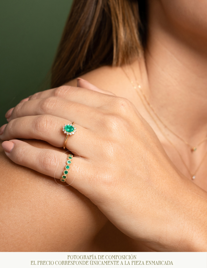 ANILLO MORITAS ESMERALDAS