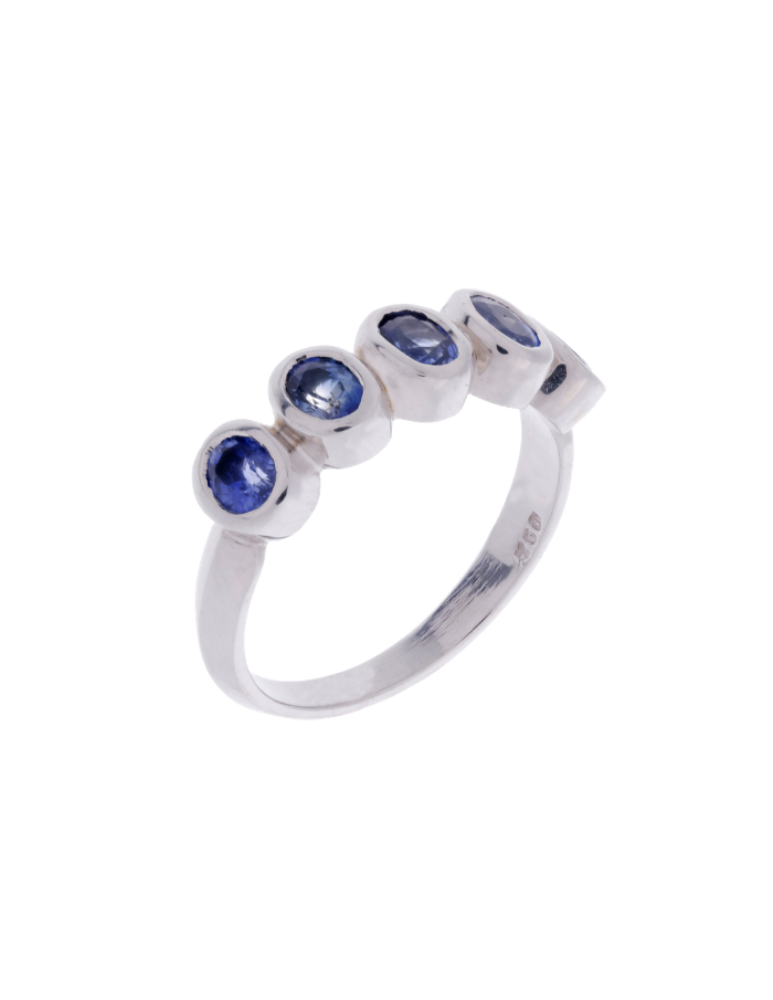 ANILLO ZAFIROS OVALADOS