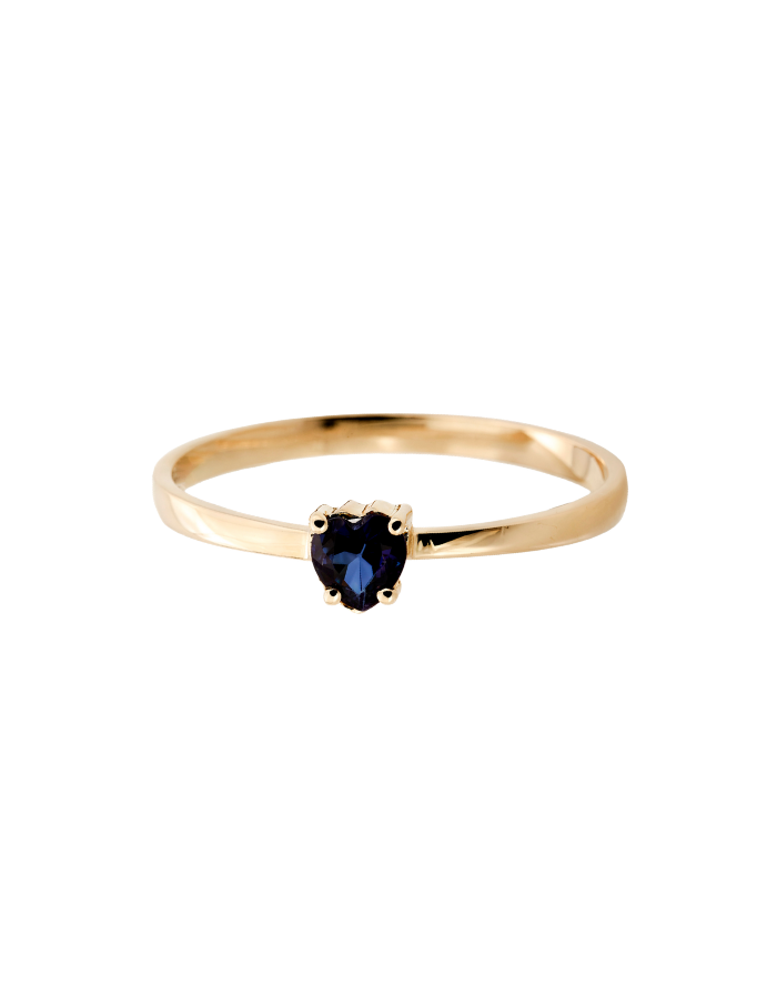ANILLO CORAZóN ZAFIRO