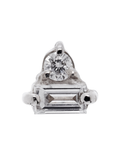 STUD DIAMANTE BAGUETTE Y REDONDO