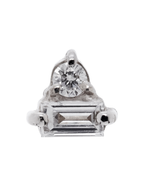 STUD DIAMANTE BAGUETTE Y REDONDO