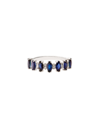 ANILLO ZAFIROS MARQUISSE Y DIAMANTES REDONDOS