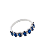 ANILLO ZAFIROS MARQUISSE Y DIAMANTES REDONDOS