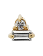 STUD DIAMANTE BAGUETTE Y REDONDO