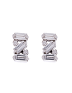PAR DE ARETAS DIAMANTES BAGUETTE Y REDONDO