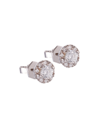 PAR DE DIAMANTE CENTRAL HALO DIAMANTES