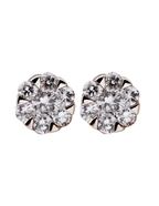 PAR DIAMANTES MINI FLOR ENGASTE INVISIBLE
