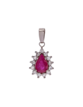 DIJE GOTA RUBí CLUSTER DIAMANTES