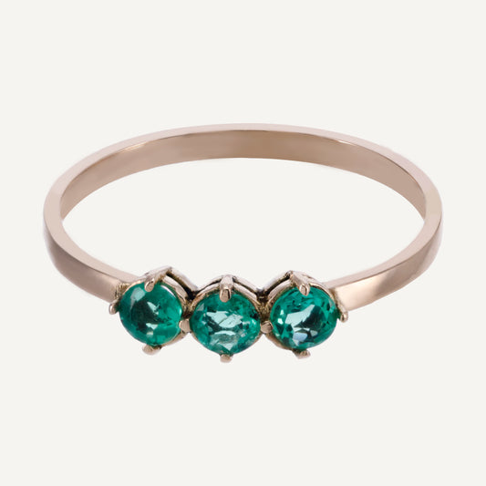 ANILLO TRÍO ESMERALDAS