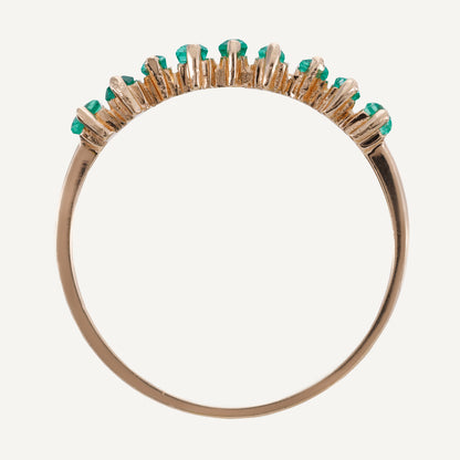 ANILLO BAGUETTES ESMERALDAS ESCALONADO