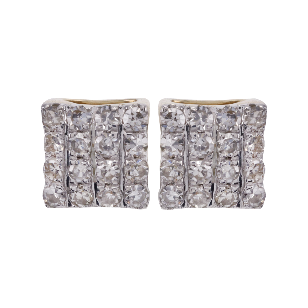 CUADRADOS DIAMANTES BEBE ORO 18K